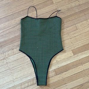 Tropic of c compression knit one piece bathing suit